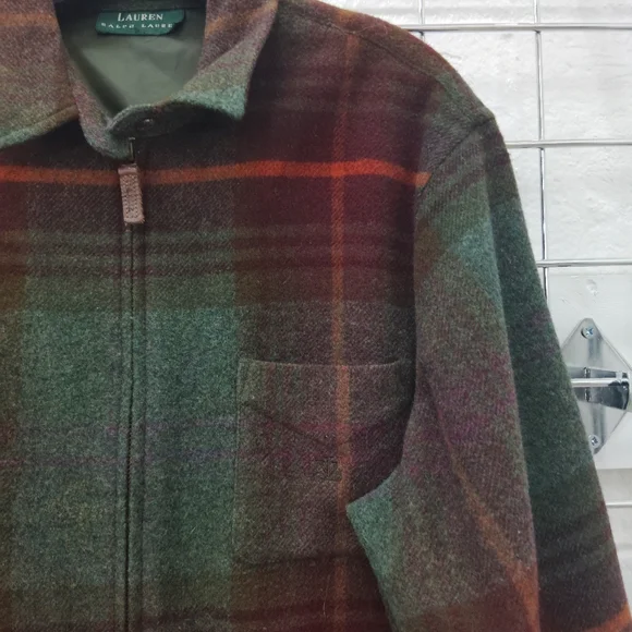 Lauren Ralph Lauren Front Zip Wool Jacket Size M - Picture 3 of 14